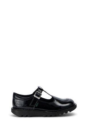 Черные лаковые туфли для девочек Junior Kick с Т-образным ремешком , черный Kickers