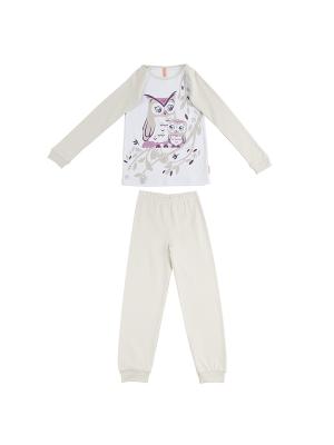 Пижама для девочки KOGANKIDS. Цвет: серый