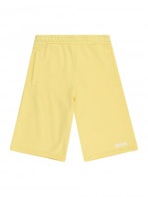 Обычные брюки BOSS Kidswear, светло-желтого Kidswear