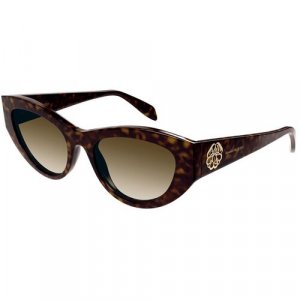 Солнцезащитные очки , коричневый Alexander McQueen. Цвет: коричневый