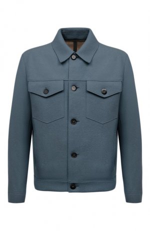 Шерстяная куртка-рубашка Harris Wharf London. Цвет: зелёный