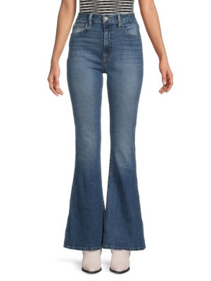 Расклешенные джинсы Heidi с высокой посадкой , синий Hudson
