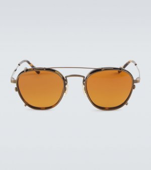Солнцезащитные очки-трансформеры из коллаборации с Oliver Peoples Lilletto , коричневый Brunello Cucinelli