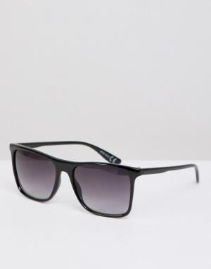 Черные квадратные солнцезащитные очки в стиле ретро River Island. Цвет: черный