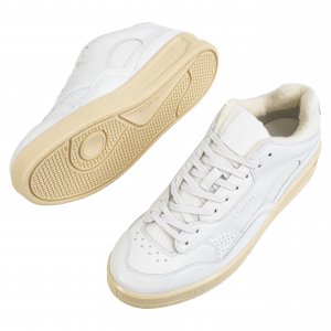 Белые кроссовки с логотипом Jil Sander