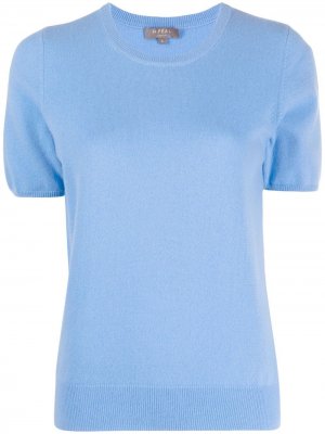 Кашемировая футболка N.Peal. Цвет: синий