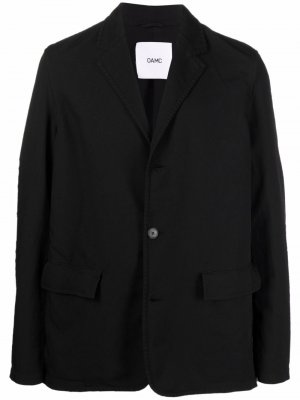 Однобортный пиджак OAMC. Цвет: черный