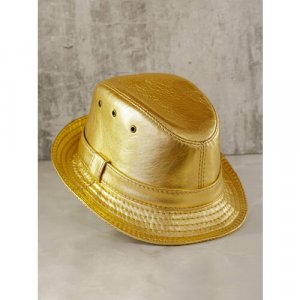 Шляпа , размер 59, золотой Denkor. Цвет: золотистый