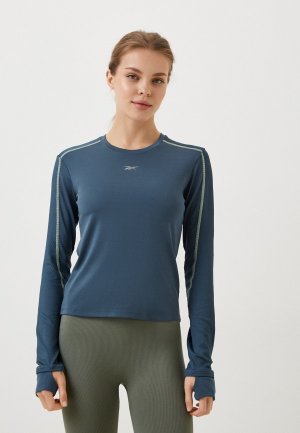 Лонгслив спортивный Reebok RUNNING LS LAYER. Цвет: бирюзовый