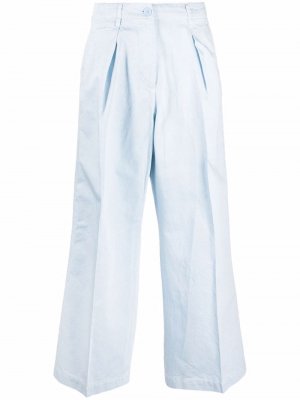 Укороченные брюки чинос широкого кроя Hilfiger Collection. Цвет: синий