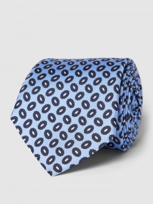 Шелковый галстук с узором по всей поверхности , темно-синий Tommy Hilfiger