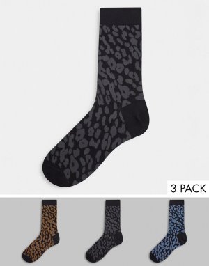 Набор из 3 пар носков с леопардовым принтом Bolongaro Trevor-Многоцветный Trevor Sport