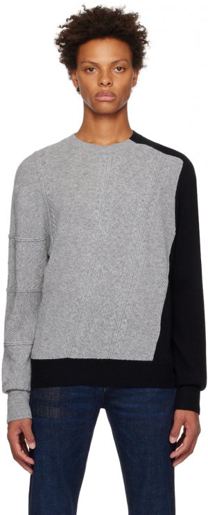 Серый гибридный неуместный свитер Neil Barrett