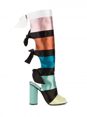 Ботинки с лентами колор-блок Marco De Vincenzo. Цвет: разноцветный