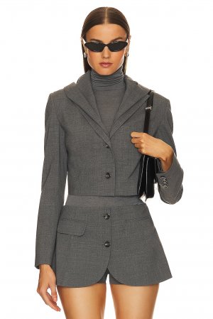 Пиджак Light Wool Cropped With Hood, серый Vivetta