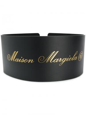 Пояс в стиле корсета MM6 Maison Margiela. Цвет: черный