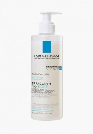 Гель для умывания La Roche-Posay EFFACLAR H Iso-Biome очищающий проблемной пересушенной кожи, 400 мл. Цвет: прозрачный