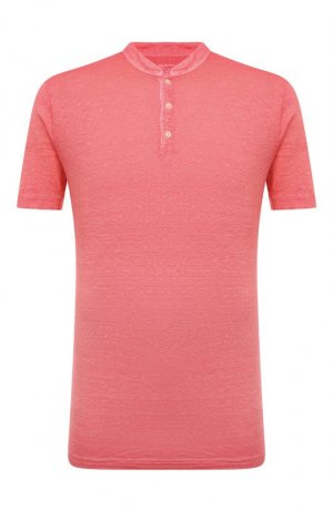 Льняная футболка 120% Lino. Цвет: розовый