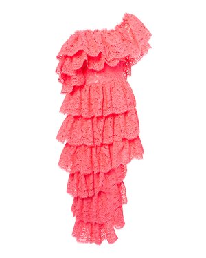 Платье Kalmanovich. Цвет: неон розовый