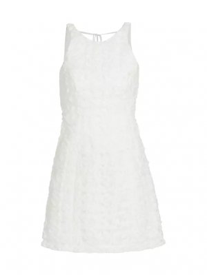 Текстурированное мини-платье Quintette , слоновая кость Aje