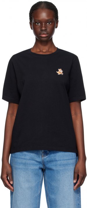 Черная футболка Speedy Fox Maison Kitsune, цвет Black Kitsuné