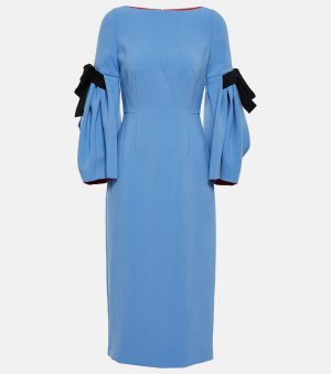 Платье миди Venturi из крепа ROKSANDA, синий Roksanda