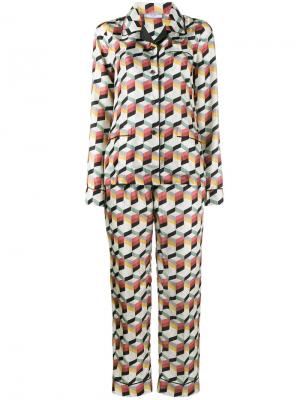 Пижама с геометрическим принтом Prada. Цвет: многоцветный