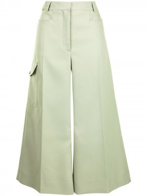 Укороченные брюки широкого кроя Stella McCartney. Цвет: зеленый
