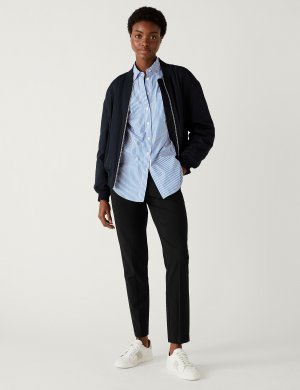 Эластичные брюки узкого кроя до щиколотки, черный Marks & Spencer