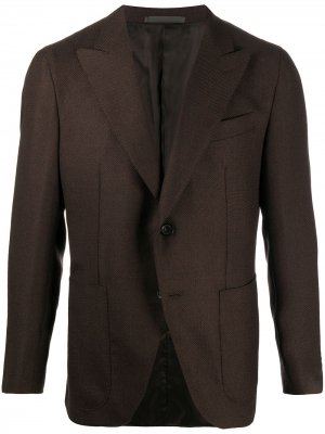 Однобортный пиджак Caruso. Цвет: коричневый