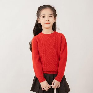 Детский свитер, зимний свитер из 100% мериносовой шерсти, плотный шерстяной пуловер, мягкий теплый осенний джемпер, вязаные топы с длинными рукавами VALIANLY