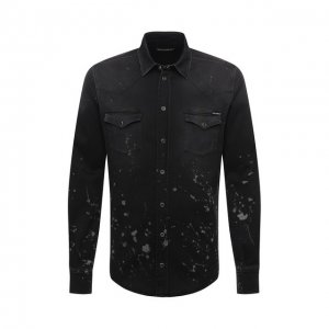 Джинсовая рубашка Dolce & Gabbana. Цвет: чёрный