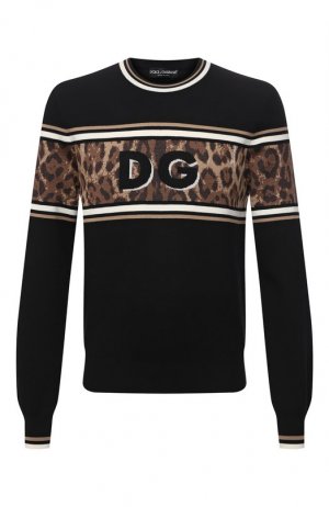 Хлопковый свитер Dolce & Gabbana. Цвет: чёрный