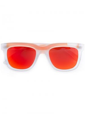 Солнцезащитные очки в квадратной оправе Italia Independent. Цвет: жёлтый и оранжевый