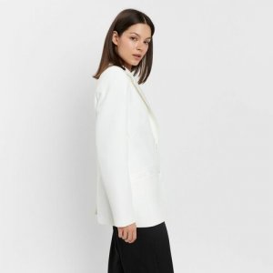 Пиджак , размер 44, серый, белый Minaku. Цвет: белый