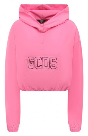 Анорак с капюшоном GCDS. Цвет: розовый