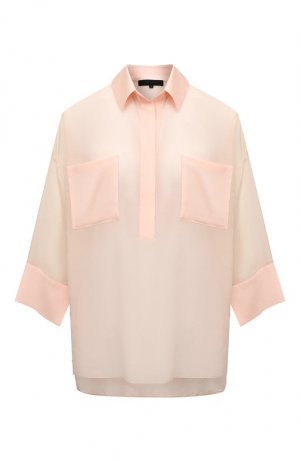 Блузка из хлопка и шелка Tegin. Цвет: розовый
