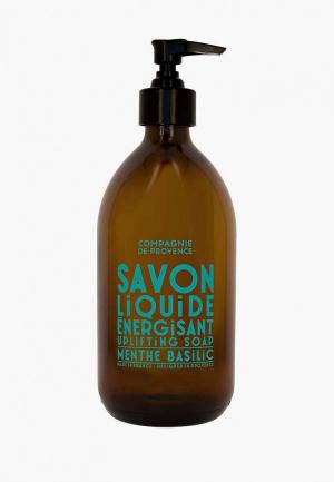 Жидкое мыло Compagnie de Provence энергизирующее для тела и рук Menthe Basilic/Mint Basil Liquid Marseille Soap 300 мл. Цвет: прозрачный