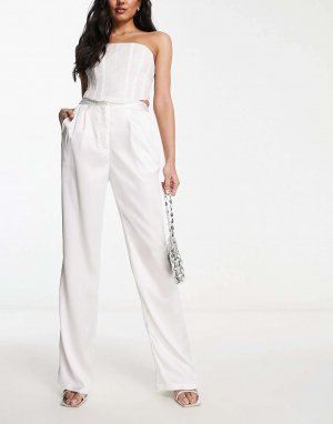 Bridal плиссированные прямые брюки однотонного цвета Extro & Vert