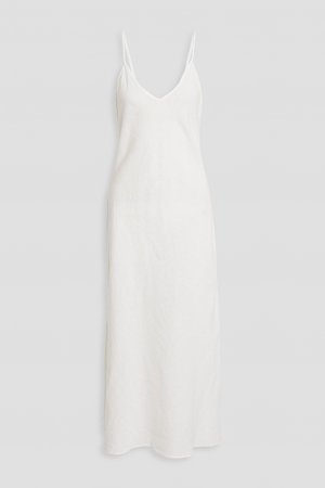 Льняное платье-комбинация миди ENZA COSTA, белый Costa