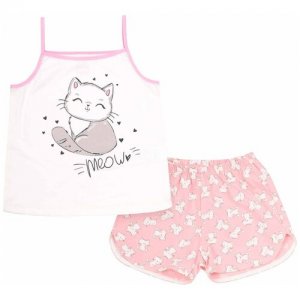 Пижама детская для девочки 140р розовый bembi. Цвет: розовый