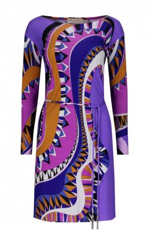 Платье джерси с поясом Emilio Pucci. Цвет: фиолетовый
