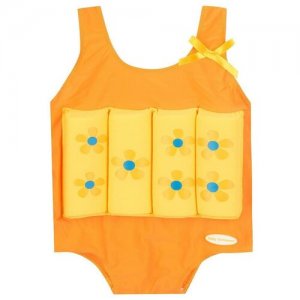 Детский купальный костюм для девочки рост 98 Цветочек Baby Swimmer. Цвет: желтый