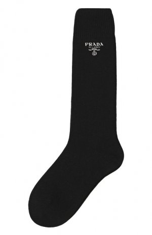 Носки из шерсти и кашемира Prada. Цвет: чёрный