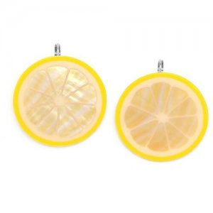 Серьги , Citrus, Лимонная фантазия, перламутр, NB20.1-12-74480 Nature Bijoux
