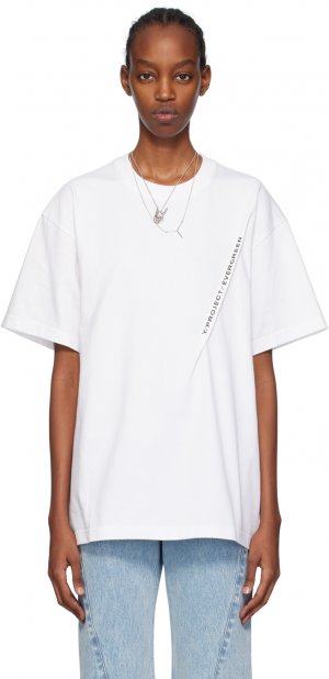 Белая футболка с защипами , цвет Optic white Y/Project