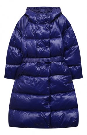 Пуховое пальто Emporio Armani. Цвет: синий
