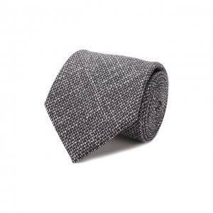 Комплект из галстука и платка Brioni. Цвет: серый