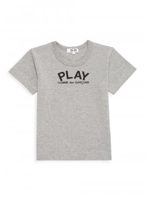 Футболка с логотипом Little Kid's Play Comme des Garçons PLAY, серый