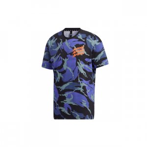 Мужская футболка Ultraboost Graphics со сплошным камуфляжным принтом, синяя GP0882 Adidas